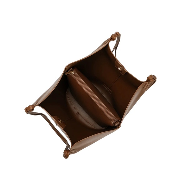 Melie Bianco Lydia Saddle Vegan Leather Tote - Picture 9 of 10